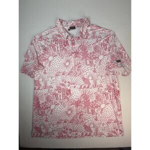 Yatta Golf Polo Shirt Mens 4XL Performance 4 Way Stretch UPF Hawaiian Shaka